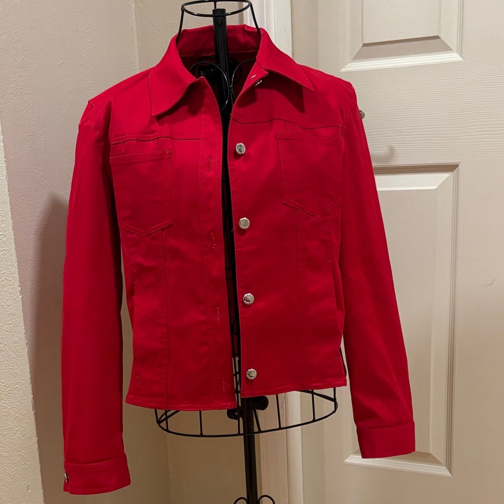 Jones New York Red Jean Jacket